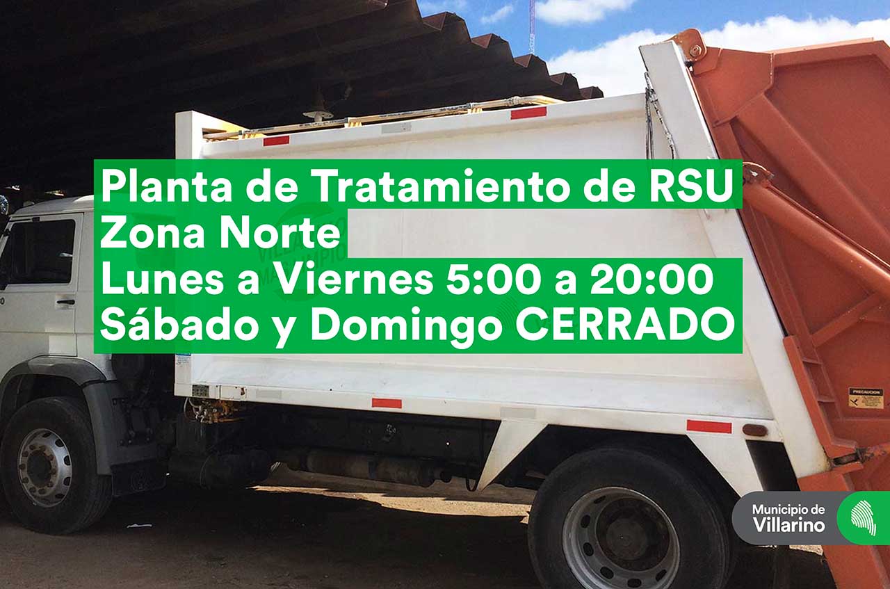 Nuevos horarios de atención en la Planta de Residuos de Médanos