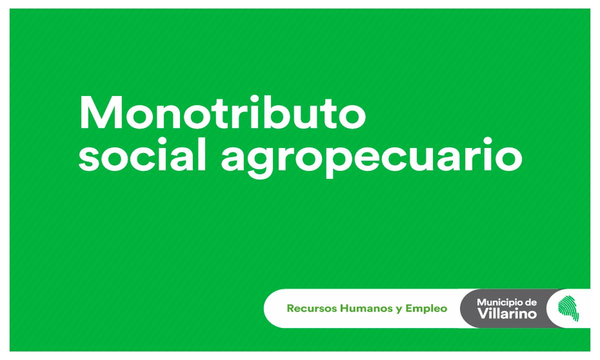monotributo social agropecuario