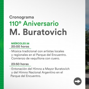Cronograma 110° Aniversario Mayor Buratovich (Publicación) 1